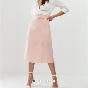 Fashion Union Midi Skirt with Buckle
